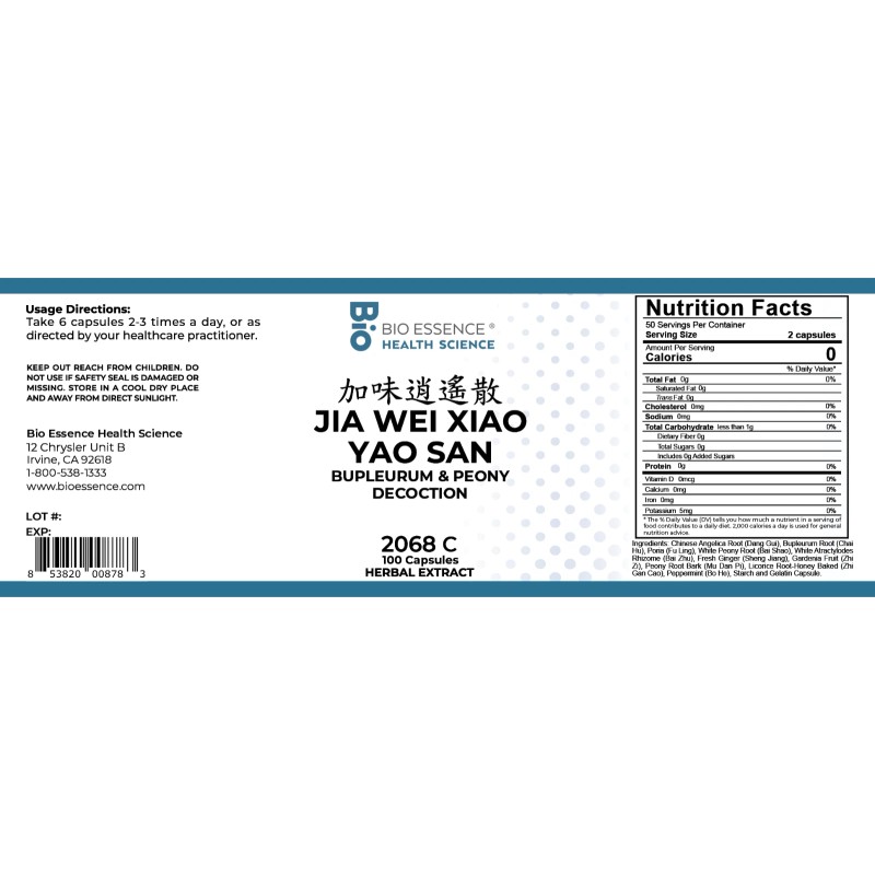 Bio Essence Health Sicecce 2068C Jia Wei Xiao Yao San/Bupleurum