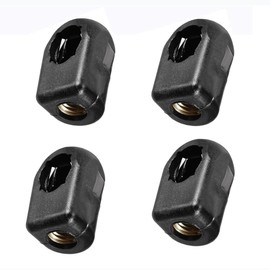 TOOMYAUTO Gas Strut Nylon End Fittings fit for 10mm Ball Stud M6 Female Thread Straight Detachable Shock Lift Jiont Connector, Pack of 4 (Black)