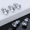 Mgoodoo 5Pcs Mini Crystal Single Hole Knobs, 12x15mm Small Glass