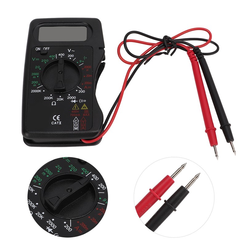Digital Multimeter Multi Tests Rubber Protective Case Small Portable Auto