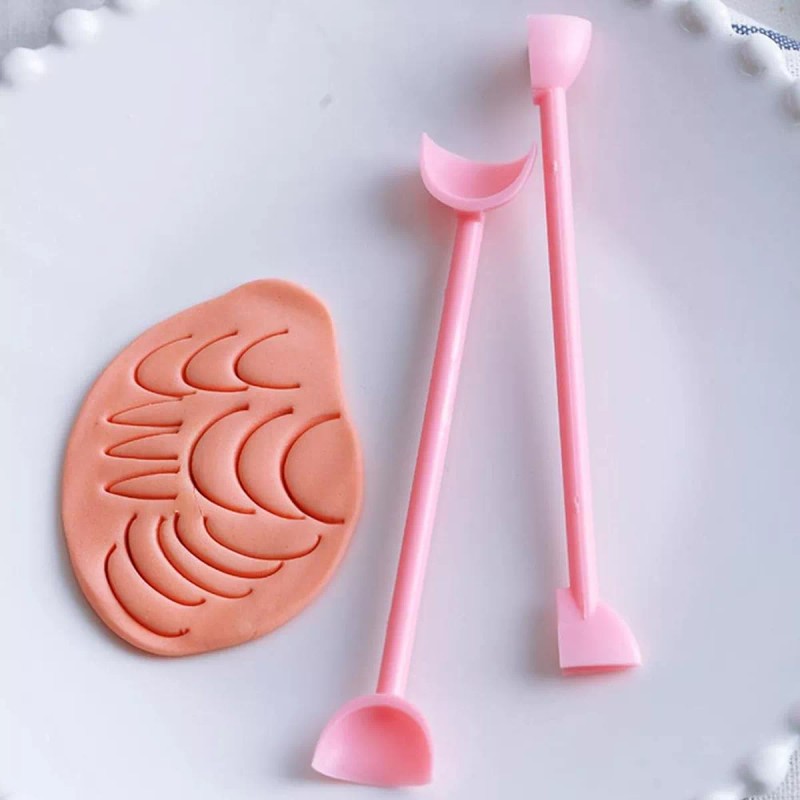 Lecute 2 Moldes Fondant Tallar Masa Reposteria Decoracion Detallar