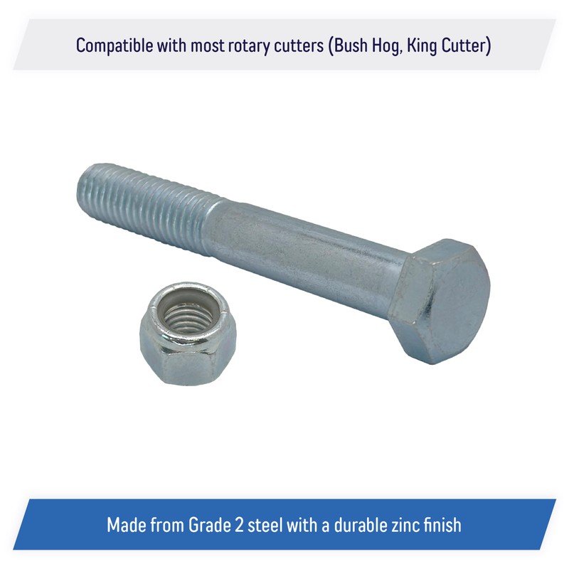 Grade 5 Shear Bolts for Rotary Cutters 1/2" x 3-1/2"