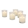 Stonebriar 48 Pack Unscented Long Burning Clear Glass Ivory Wax