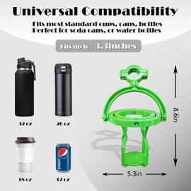 Gyroscopic Cup Holder - Gyro with Motorcycle Drink No Spill Feature Self Leveling Expander, Adjustable Clip on Hanging for Tractors Trucks Boats Bicycles and Scooters (4 Pcs- Together)