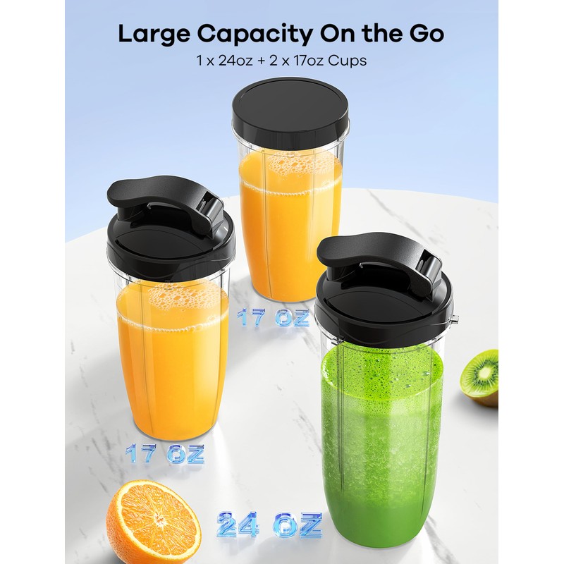 Ganiza Blender for Smoothies, 14Pcs Personal Blender for Shake and