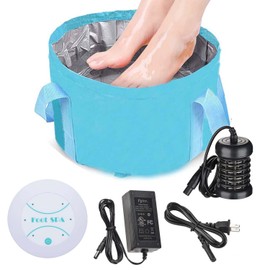Ionic Detox Foot Bath SPA Machine, Ionic Cleanse Detox Foot Bath Spa Machine, Ionic Foot Bath Detox Machine with Blue Bucket for Health Care Personal Home Travel