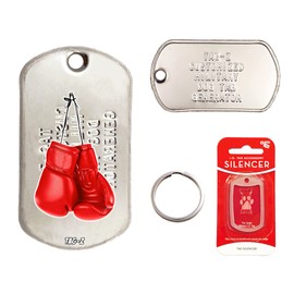 Boxing Gloves - Customized - Embossed PET TAG - Tag-Z Military Dog Tags
