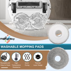 6 Pack Mop Pads Compatible with Dreame L10 Ultra/ L10S Ultra/ L10S Pro/ L10S Pro Ultra Heat/ L10 Prime/ L20 L30 L40 L50 Ultra/ X30 X40 X50 Ultra/Mova E30 Ultra P50 Pro Ultra Mop Cloth Set Replacement