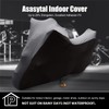 Asasytal Indoor Motorcycle Cover, Elastic Breathable Soft Velvet Stretch Fabric