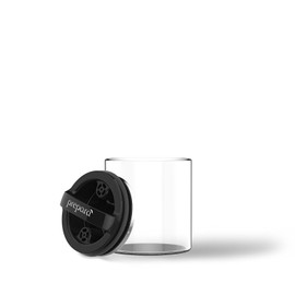 Prepara Evak Compact Glass Food Storage, 16 Ounce, Black