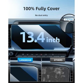 LANGBEAN 3PCS Screen Protector for 2022-2025 GMC Sierra 1500 SLE/Elevation/SLT 13.4 inch Infotainment Touch Screen & 12.3 inch Digital Instrument Cluster, HD, High Sensitivity