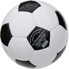 Boje Sport Classic football, traditional, colour: black/white, without advertising print for indoor training, team sports, leisure, team sports