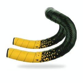 COZENTA Bicycle Bar Tape Drop Handle Road Bike with End Plug Left and Right Set (Yellow)