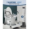 Toilet Seat Riser Extra Wide, 500lb Raised Toilet Seat with