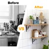 Logei Pack of 4 Metal Shelf Brackets with Screws Wall