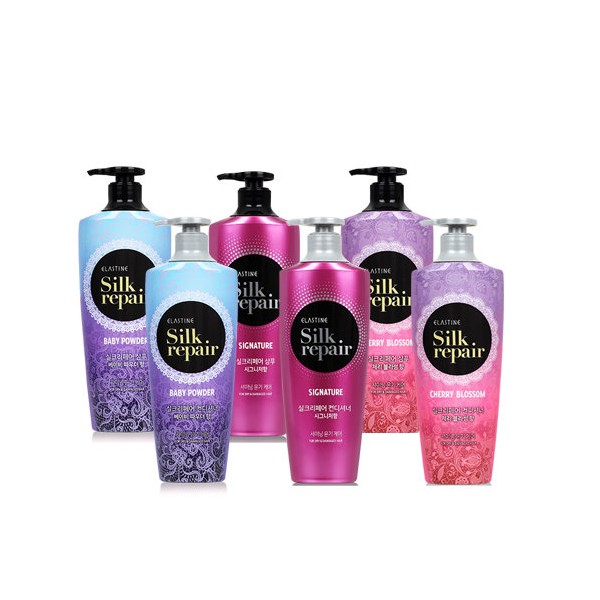 Elastine Silk Repair Perfect Shining Gold Silk Shampoo/Conditioner 550ml, Signature
