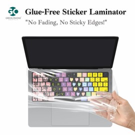 GOS Keyboard Cap Pro for MacBook; Covers All Touch & Keyboard, Naked Look & Feel, Flawless Touch ID/Bar/pad Compatibility Through Cover, Cover & Go, Ultra-Thin, Clear. [2Pack] (MacBook Pro 16 Inch)