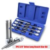 7 Pcs Extra Long Ball Ended Hex Socket Bit Set,