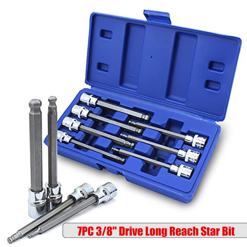 7 Pcs Extra Long Ball Ended Hex Socket Bit Set,