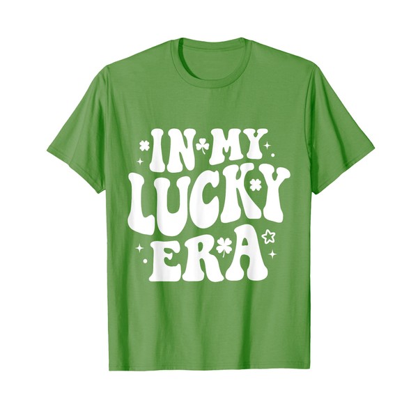 In My Lucky Era Groovy St Patricks Day Shamrock Lucky