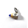 Brighton Art Pencil Charm, JC1391, Silver/Enamel Finish with Blue Crystal