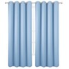 LEMOMO Sky Blue Thermal Blackout Curtains/52 x 84 Inch/Set of