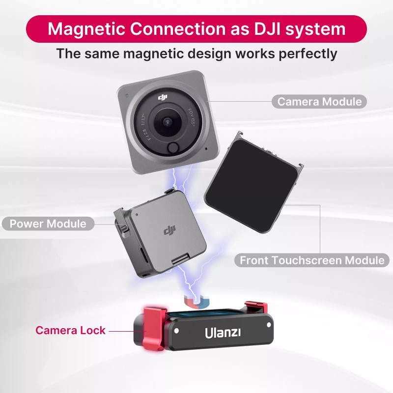 For DJI Ulanzi OA-12 Magnetic Suction 1/4'' Quick-Release Base for