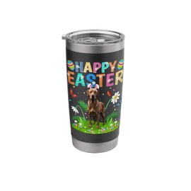 Chesapeake Bay Retriever Dog Easter Egg Hunt Easter Sunday Stainless Steel Insulated Tumbler