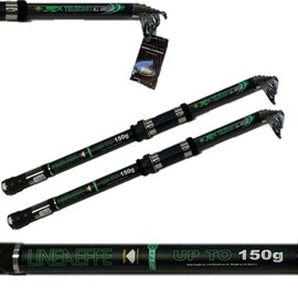 2 X EPX 3.0M 10FT TELESCOPIC CARBON ALL ROUND CARP SEA COARSE FISHING ROD