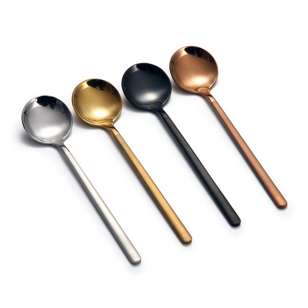 8 Pcs Coffee Spoons Teaspoons 5.3-Inch Matte Frosted Handle Stainless