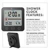 ToiletTree Products Digital Bathroom Shower Clock with Alarm & Large