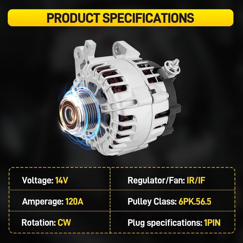 120A High Output Alternator Compatible with Nissan Rogue/Xtrail 2014-2020 L4