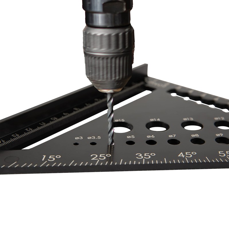 Beslands Triangle Ruler for Woodworking, 7.1 x 7.1 inches (18