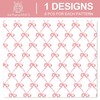 JarThenaAMCS 6 Sheets Pink Bow Wrapping Paper -Not Roll- Gift