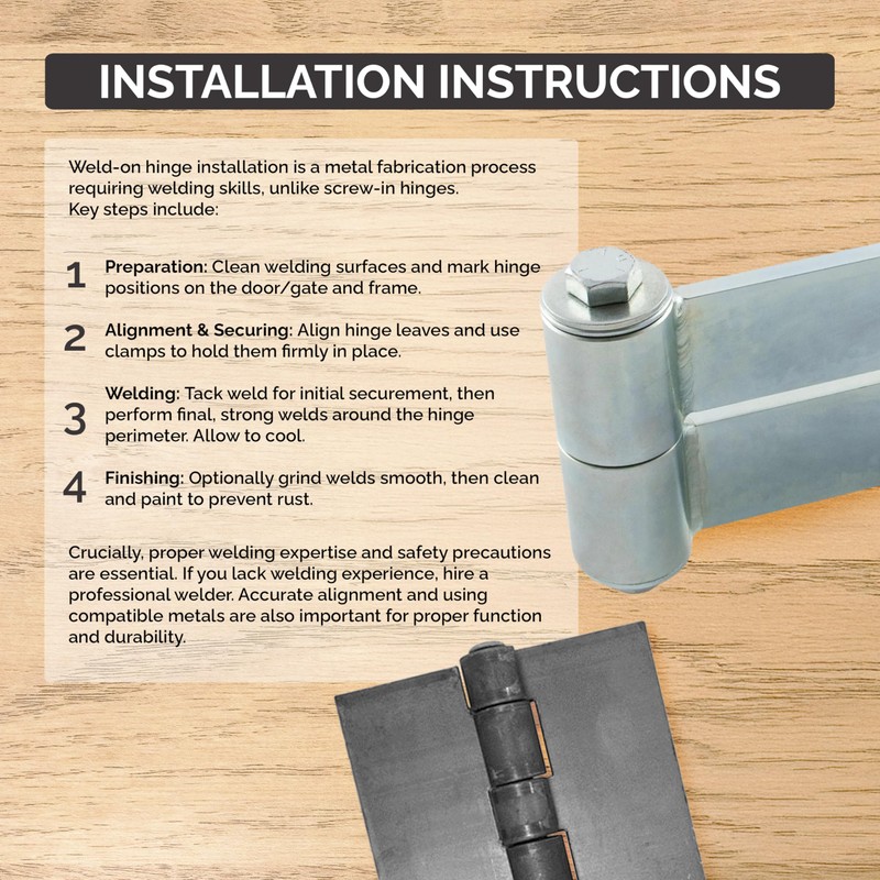 Hinge Outlet Weld On Hinge Extra Heavy Duty Steel, 2