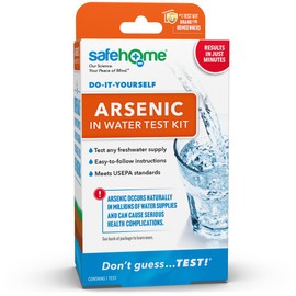 Safe Home® DIY Arsenic in Water Test Kit – at Home Testing for Arsenic in Any Freshwater Supply – Detection 0-500 PPB – Fast Results – (1 Pack)