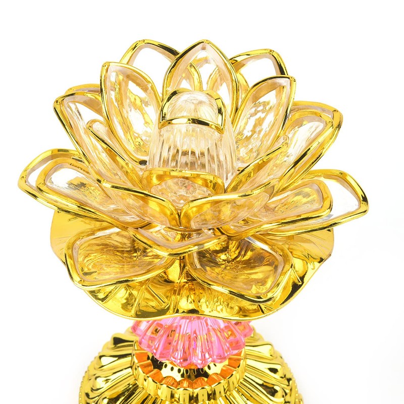Dharma Set Buddhism Singing Buddha Lotus Lamp for Buddhist Music