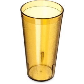CFS 5220-8113 BPA Free Plastic Stackable Tumbler, 20 oz., Amber (Pack of 6)