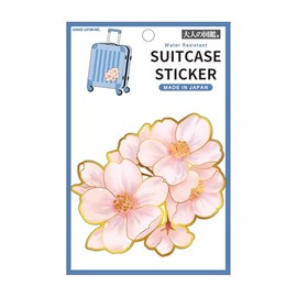 Kamio Japan Seal Adult Picture Book Suitcase Sticker Sakura 226598