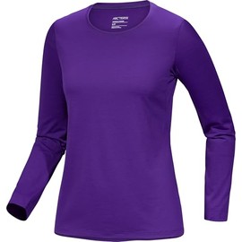 Arc'teryx Taema Crew Neck Long Sleeve Shirts for Women | Quick Dry Long Sleeve Workout Shirts - Hiking Running Fitness Tops | Azalea Heather, Medium