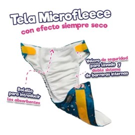 Pañales Ecológicos De Tela Ecopipo  Filtro De Bambú 6 Pack                                                                                            