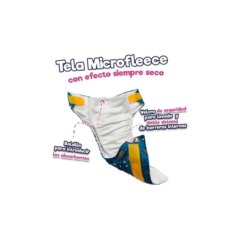 Pañales Ecológicos De Tela Ecopipo Filtro De Bambú 6 Pack