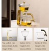 Lazy Kungfu Magnetic Tea Pot, Semi Automatic Glass Teapot, Lazy