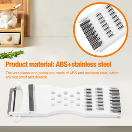 Vegetable Cutter, Stainless Steel Grater, Vegetable Slicer, Kitchen Vegetable Chopper for Fruits and Vegetables, White