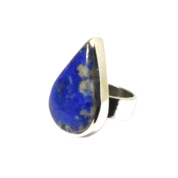 LAPIS LAZULI Sterling Silver 925 Gemstone Ring (Size L) -