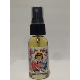 Rasta Vibez Tide Type Air Freshener - 100% Ultra Concentrated Oil Based Spray - Ideal for Bathroom, Home, Car, Office & More - Long Lasting Effects - 1oz Bottle