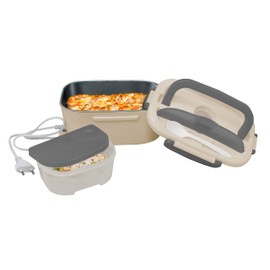 NERTHUS FIH 730 Electric Lunch Box with Main Compartment Stainless Steel 18/8 Grey 450 ml - 60 ml