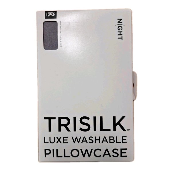 Discover Night NEW DISCOVER NIGHT TriSilk Luxe Washable Pillowcase GRAY