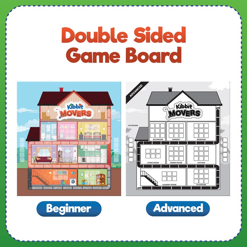 Kibbit Movers - Educational Board Game for Improving Categorization, Vocabulary,