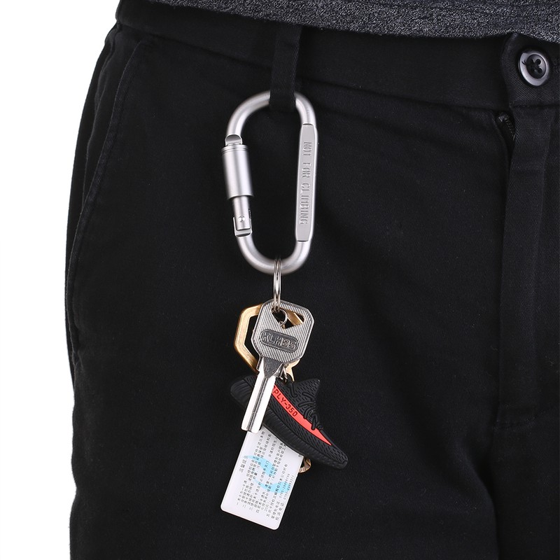 Lixada 9 Pack Aluminum Alloy D-ring Locking Carabiner Clip Set